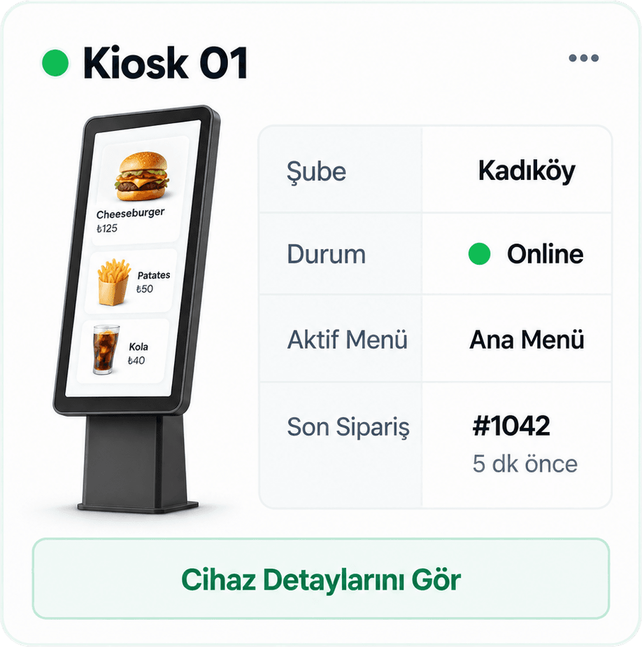 Loop Kiosk 01 cihaz detay kartı